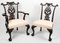 Chaises et Fauteuils de Salle à Manger Style Chippendale, 19ème Siècle, Set de 4 9