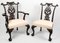 Esszimmerstühle und Sessel im Chippendale Stil, 19. Jh., 4er Set 9