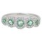 18 Karat White Gold Ring with Emeralds & Diamonds, Image 1
