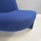Italian Modern Blue Fabric Alky Lounge Chairs attributed to Piretti for Anonima Castelli, 1970s, Set of 2 8