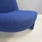 Italian Modern Blue Fabric Alky Lounge Chairs attributed to Piretti for Anonima Castelli, 1970s, Set of 2, Image 8