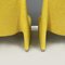 Poltrone Alky moderne in tessuto giallo attribuite a Piretti per Anonima Castelli, Italia, set di 2, Immagine 9
