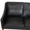 3-Seater Sofa Model 2209 in ​​Black Leather by Børge Mogensen for Fredericia, 1990s 7