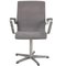 Oxford Chair in Grey Alcantara Fabric by Arne Jacobsen, 1980s 1
