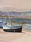 Calm Shore, 1950s, Oil on Canvas, Framed 12