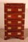Campaign Style Chest of Drawers in Mahogany, Image 1