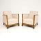 Swedish Art Deco Satin Birch Armchairs, 1930s, Set of 2 1