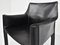 Modell CAB 413 Stühle aus schwarzem Patina Leder von Mario Bellini für Cassina, Italien, 1977, 2er Set 6