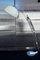 Große deutsche Vintage Bogenlampe mit verchromtem Rahmen, cremeweißem Fuß auf verchromter Grundplatte & cremeweißem Original Plastikschirm von Sölken, 1960er 2