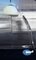 Lampada ad arco vintage con struttura cromata, base bianco crema su base cromata e schermo in plastica bianco crema di Sölken, Germania, anni '60, Immagine 1