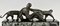 Michel Decoux, Art Deco Sculpture of Woman with Panthers, 1920, Bronze & Marble 9