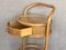 Mid-Century Round Serving Bar Cart in Bamboo & Rattan, Italy, 1960s, Image 6