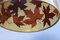 Lampadario a cupola in resina con foglie di Platani e ottone, anni '70, Immagine 12