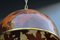 Lampadario a cupola in resina con foglie di Platani e ottone, anni '70, Immagine 19
