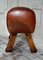 Vintage Leather Pommel Foot Stool, 1940, Image 2