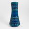 Conical Vase in Blue and Green Rimini Ceramic by Aldo Londi for Bitossi, Italy, 1960s 1