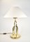 Lampada da tavolo Regency vintage in ottone, anni '70, Immagine 5