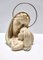 Vintage Glazed Ceramic and Brass Holy Mary and Jesus by Arturo Pannunzio, Italy, 1940s, Image 3