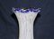 Weiße Murano Vase mit blauem Rand, 1970er 2