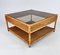 Bamboo and Rattan Coffee Table with Smoked Glass Top, 1970s 1