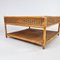 Bamboo and Rattan Coffee Table with Smoked Glass Top, 1970s 2