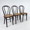 Bentwood and Cane Cafe Chairs, 1970s, Set of 3 2