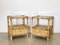 Tables de Chevet en Osier et Bambou dans le style de Dal Vera, 1970s, Set de 2 2