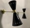 Black Diablo Sconce in Brass, 1950s, Image 3