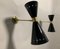 Black Diablo Sconce in Brass, 1950s, Image 2