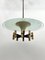 Mid-Century Manner Curved Glass Disk Chandelier, Fontana Arte, Italy, 1950s 13