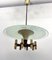Mid-Century Manner Curved Glass Disk Chandelier, Fontana Arte, Italy, 1950s 5