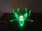Green Acrylic Water Lily or Lotus Flower Night Light Lamp, Eastern Europe, 1972 8