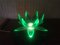 Green Acrylic Water Lily or Lotus Flower Night Light Lamp, Eastern Europe, 1972, Image 8