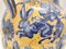 Ánfora vintage de cerámica esmaltada en amarillo y azul hecha a mano de Zulimo Aretini, Italia, años 50, Imagen 13