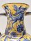 Ánfora vintage de cerámica esmaltada en amarillo y azul hecha a mano de Zulimo Aretini, Italia, años 50, Imagen 10
