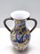 Vintage Handmade Yellow and Blue Glazed Ceramic Amphora by Zulimo Aretini, Italy, 1950s 5