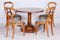 Biedermeier Oak & Walnut Chairs, Vienna, Austria, 1820s, Set of 4 12