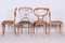 Biedermeier Oak & Walnut Chairs, Vienna, Austria, 1820s, Set of 4, Image 4