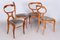 Biedermeier Oak & Walnut Chairs, Vienna, Austria, 1820s, Set of 4 3