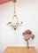 French Brass and Crystals Chandelier, 1930s, Image 2