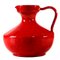 Große rote italienische Keramikvase, 1960er 1