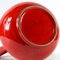 Jarrón italiano grande de cerámica esmaltada en rojo, años 60, Imagen 7