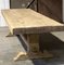 Large French Bleached Oak Farmhouse Dining Table, 1920s 8