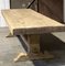 Large French Bleached Oak Farmhouse Dining Table, 1920s, Image 8