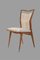 Mid-Century French Modern Teak Dining Chairs with Sculpted Brass Sabots, Set of 4 3