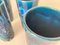 Bicchieri in ceramica blu nello stile di Aldo Londi, Italia, anni '60, set di 4, Immagine 5