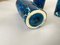 Gläser aus Keramik Blau im Stil von Aldo Londi, Italien, 1960er, 4er Set 6