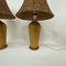 Lampade da tavolo vintage in legno con paralume in vimini di Ikea, anni '80, set di 2, Immagine 6