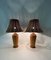 Vintage Wooden Table Lamps with Rattan Shade from Ikea, 1980s, Set of 2 2