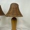 Vintage Wooden Table Lamps with Rattan Shade from Ikea, 1980s, Set of 2 5